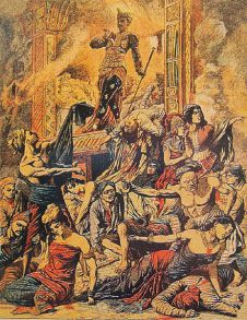 Puputan du raja de Buleleng et de sa suite en 1849.